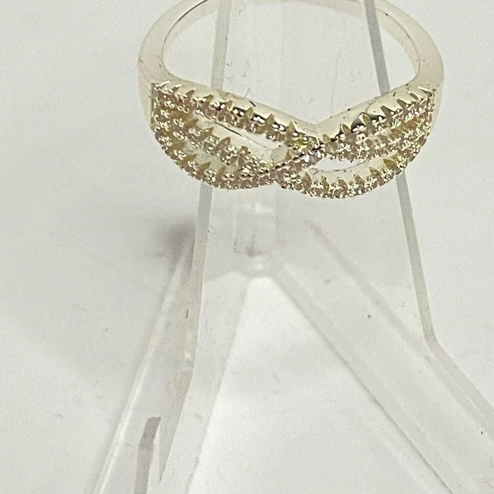 Dillard’s Silver Rhinestone Infinity Ring - Picture 4 of 7